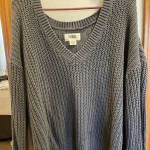 PINK grey knit sweater